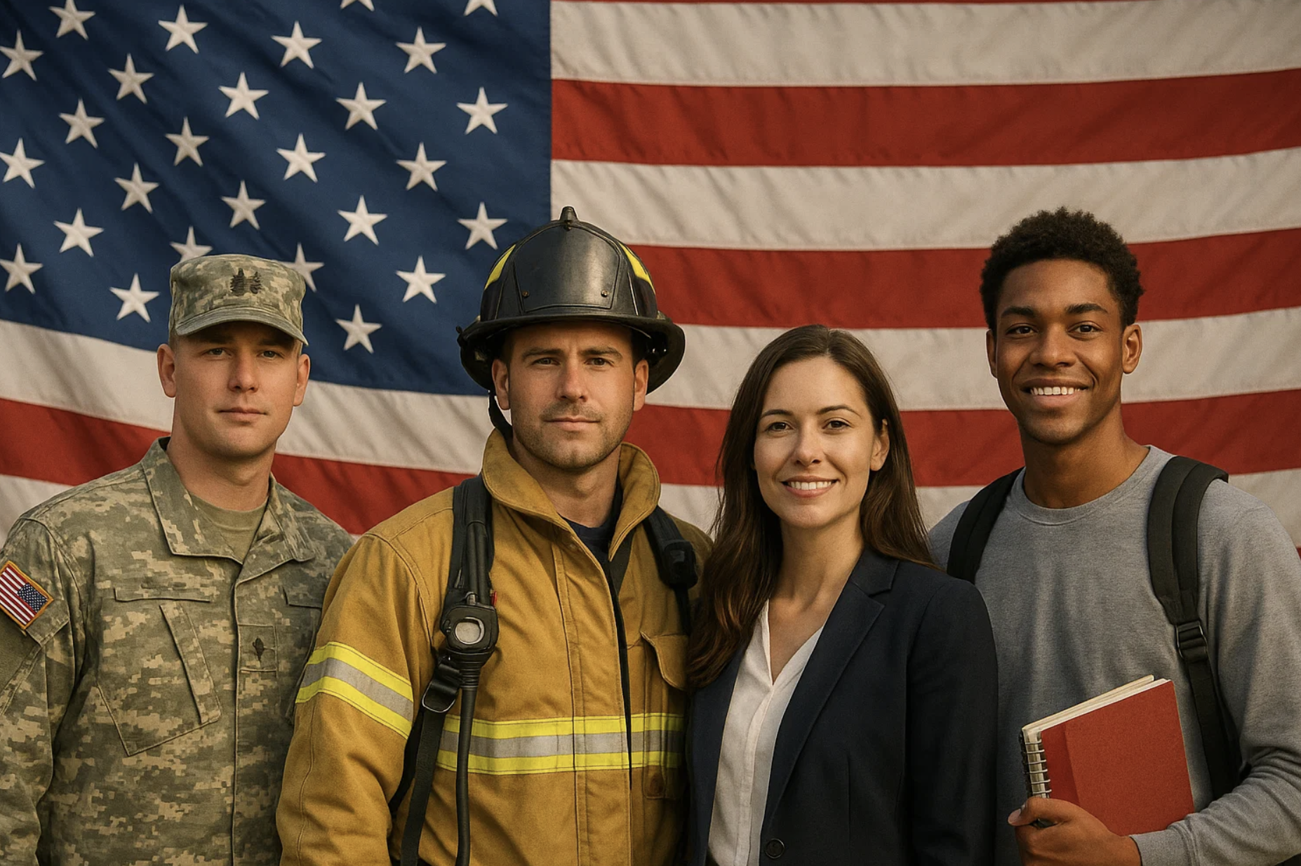 Veterans, first responders, professionals, and students we serve